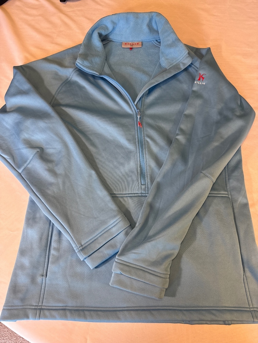 Killik Light Blue Pullover Fleece Half-Zip Sweatshirt XXL